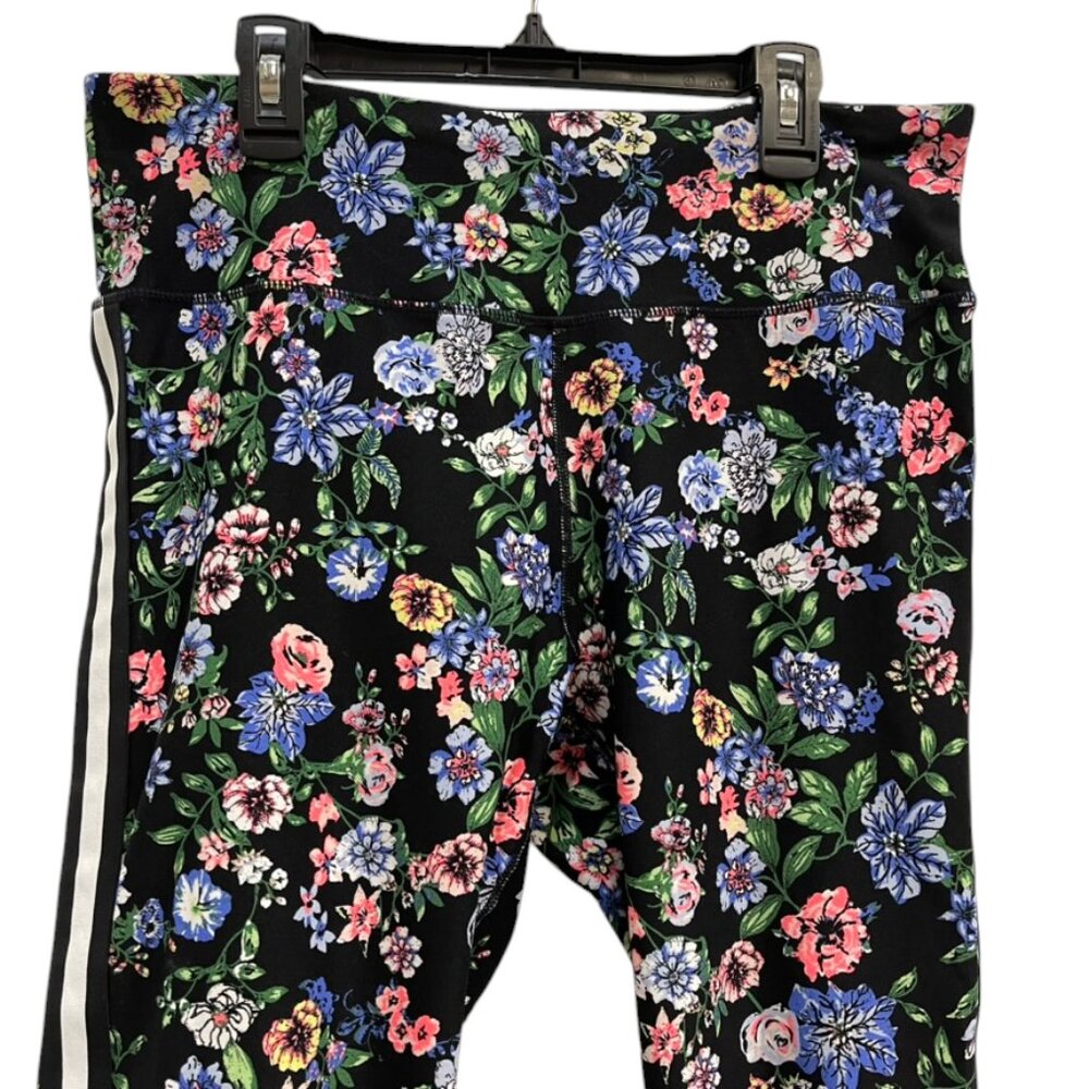Calvin Klein Performance Women’s Yoga Fitness Leggings Black Floral Mesh Panel L - Picture 5 of 8